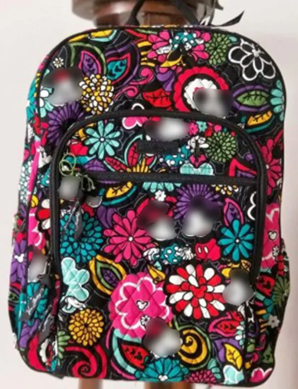 NWT Cartoon Flower School Bag Ryggsäck Travelväska Duffle Bag233F