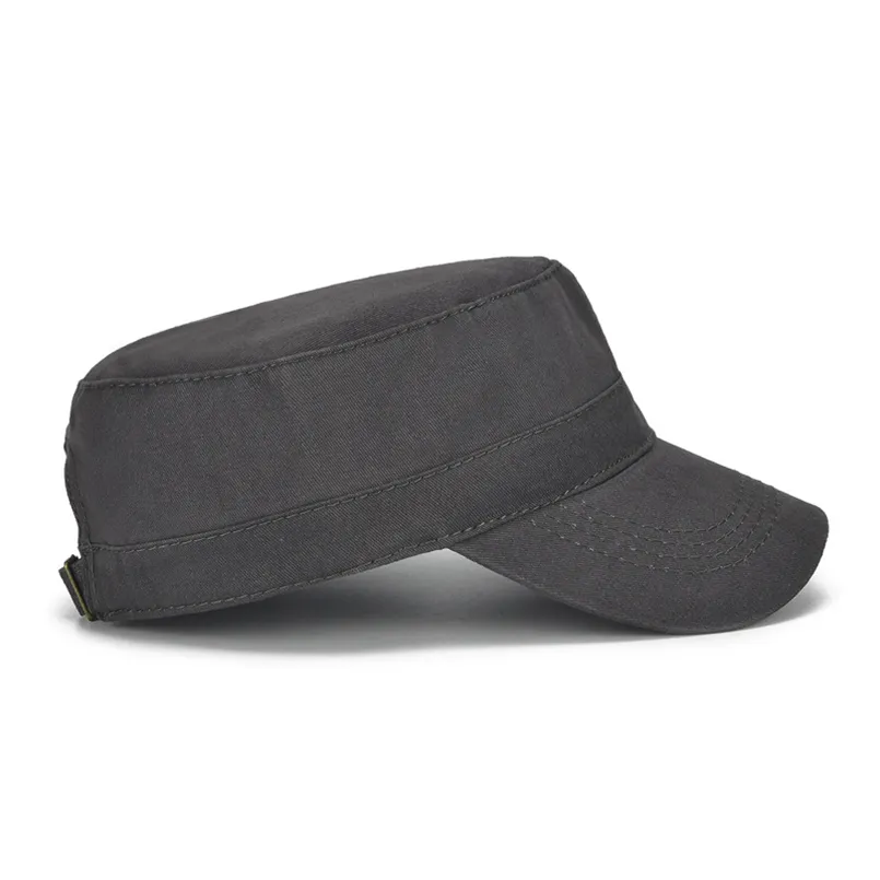 Högkvalitativa män vintage platta toppmössor broderi örn militära hattar lyxiga casual kvinnor baseball hatt bomull svart armé cap 20102269z