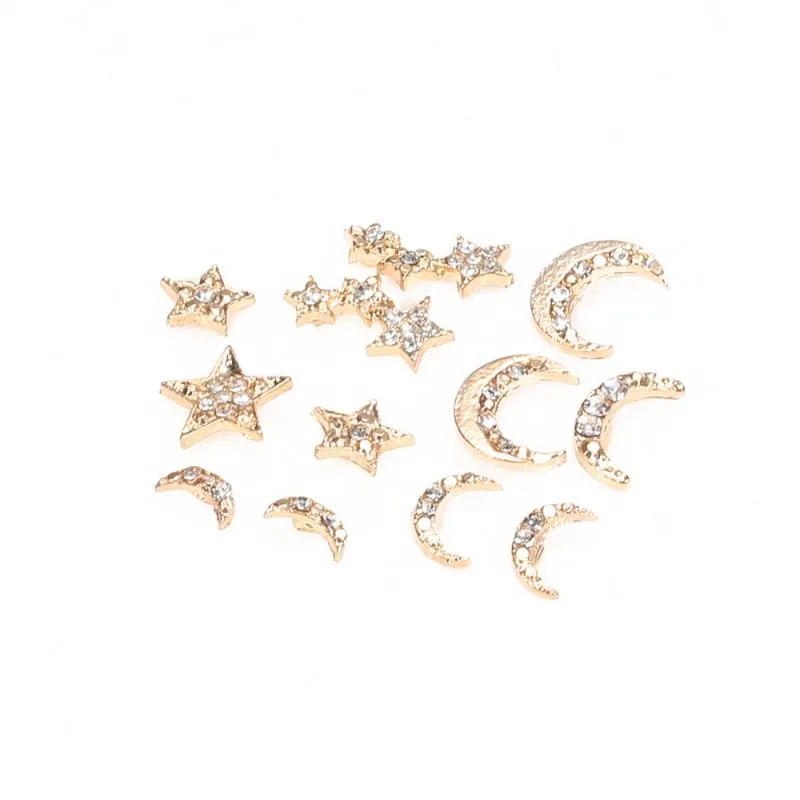 Stud ensemble exquis étoile lune cristal boucles d'oreilles en or mode femmes fête d'anniversaire bijoux cadeau femme boucle d'oreille set2878