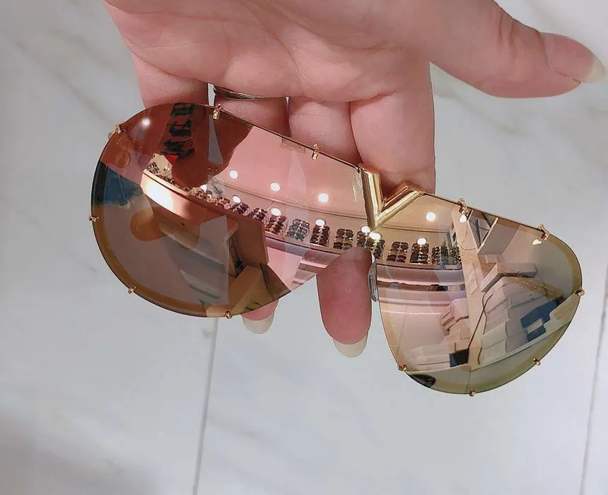 Золото -пурпурные розовые зеркальные солнцезащитные очки для мужчин водить солнцезащитные очки Lunettes de Soleil Sport Солнце