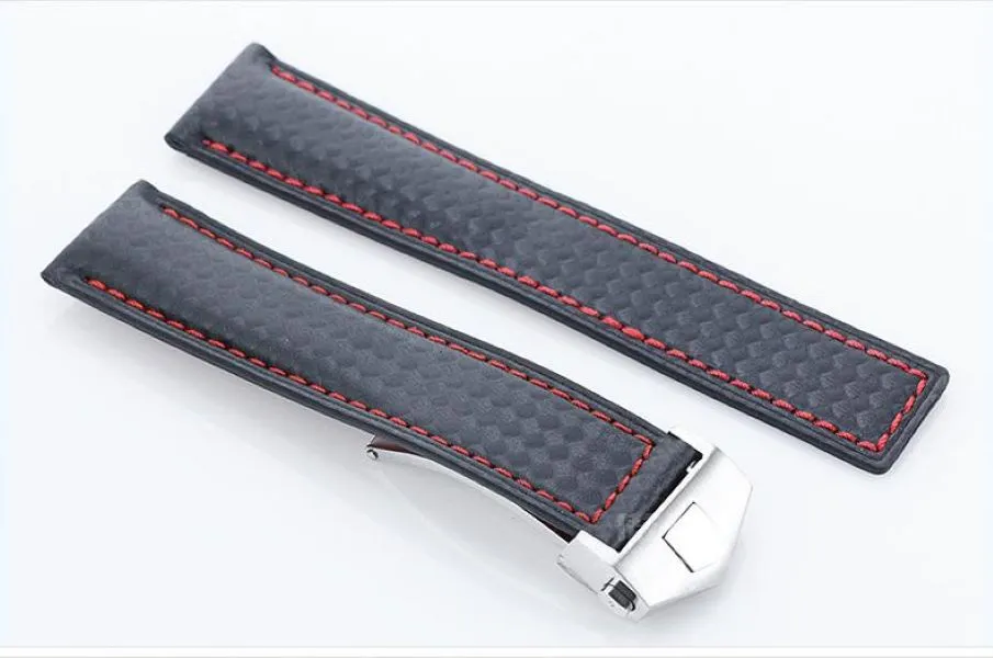 Nova moda acessórios de relógio pulseira de couro automático substituto tag heuer carrera Heritage cinta fosco acessórios de relógio 22mm258c
