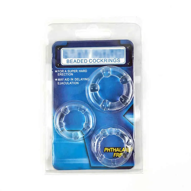 NXY Cockrings Penis Ringar Lås Ring Silikon Reusable Sleeve Extension Condom Sex Delay Vuxenleksaker Erotisk Dick för män 0215