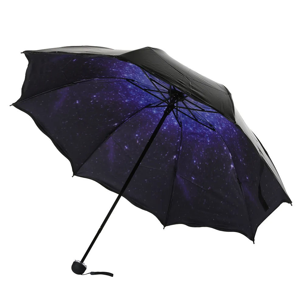 Guarda-chuva feminino Renda Preto Guarda-chuva dobrável Guarda-chuva de viagem à prova de vento Guarda-chuva dobrável anti-uv Guarda-chuva de sol/chuva @25 201104