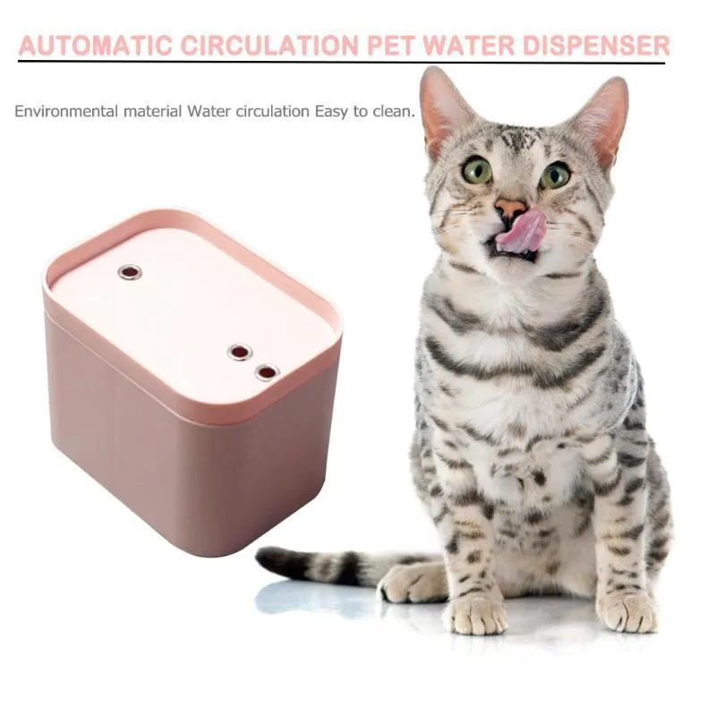 CATS DOGEN Automatisch waterfontein met USB -kabel Pet Smart Dispenser Drinkbommen Feeder Y200917