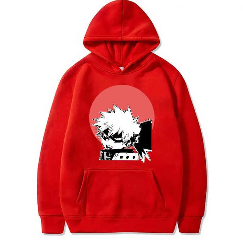 Harajuku My Hero Academia Bakugou Katsuki anime Hoodie Men/Women casual Hoodies sweatshirt Pullover Streetwear Clothes H1227