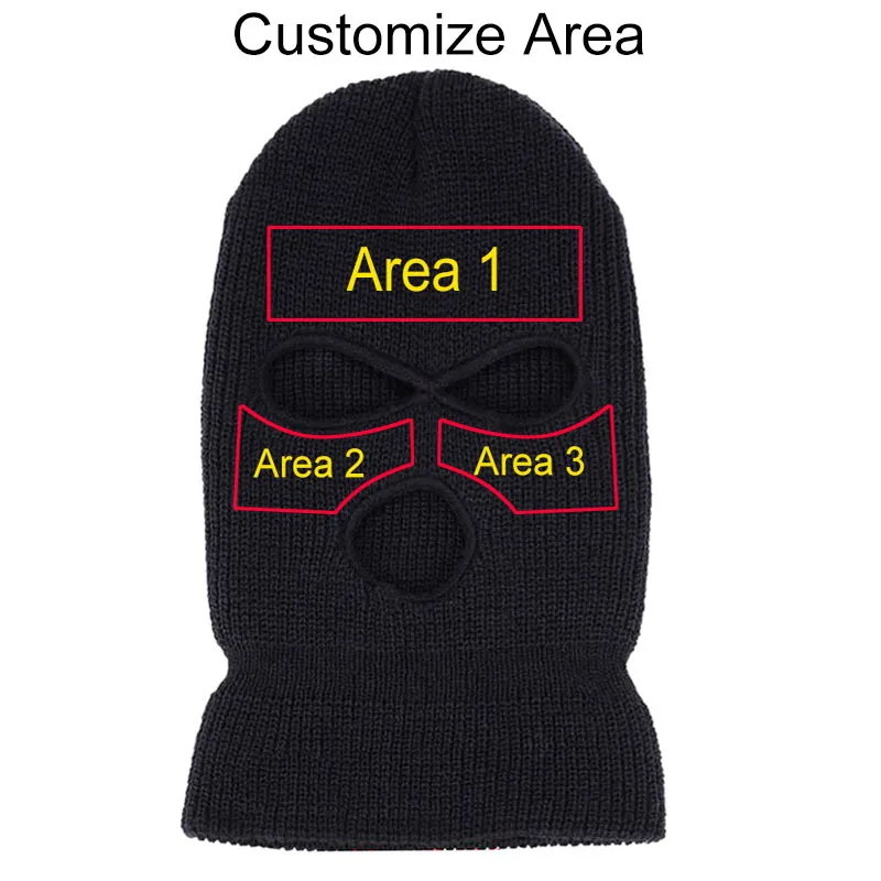 Customize Beanie Balaclava Mask Hat Womne Men Winter Masked Ski Cycling Hat With Embroidery Letters Text Name Skullies LJ2012253911608