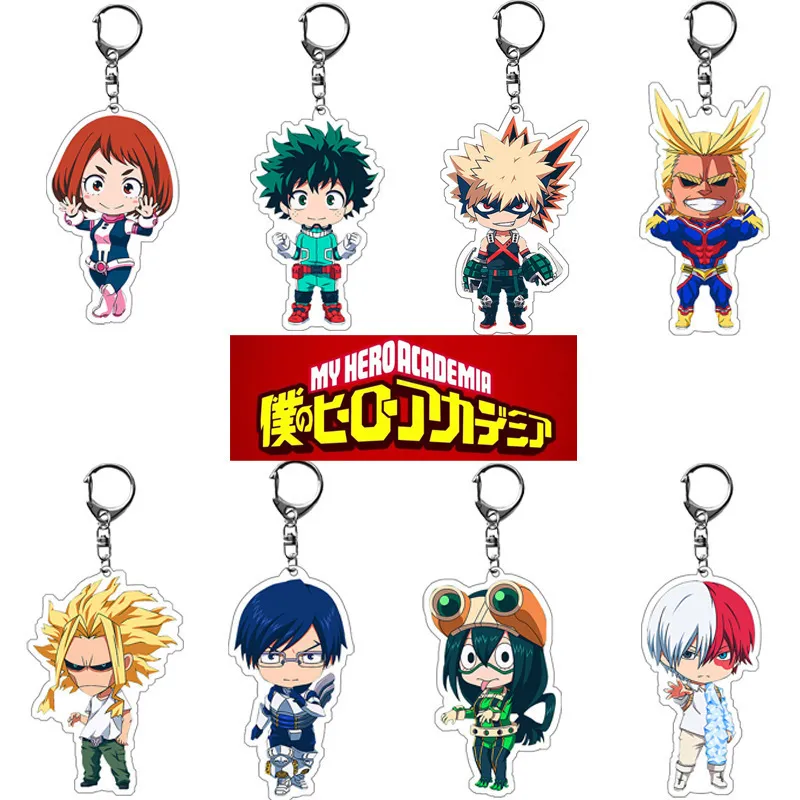 20 pzlotto My Hero Academia Portachiavi Acrilico Anime Izuku Bakugou Katsuki Todoroki Così Figura Ciondolo Portachiavi Gioielli Intero 220222646024