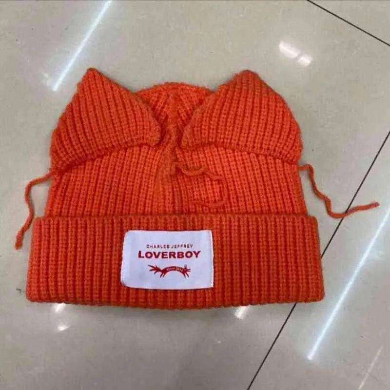 Winter Homemade Minority Design Loverboy Cat Ear Wool Couple Hat Cold Female Autumn and Winter314C27639748538014