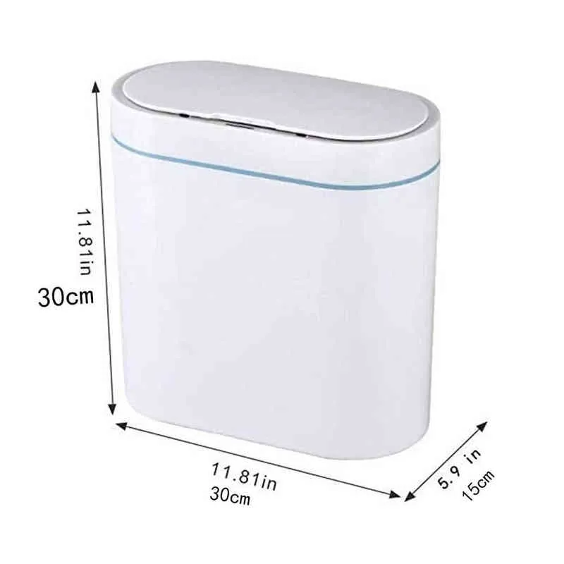 Smart Sensor Pattumiera Elettronico Automatico Domestico Bagno Toilette Camera da letto Soggiorno Impermeabile N Seam Bin 211222