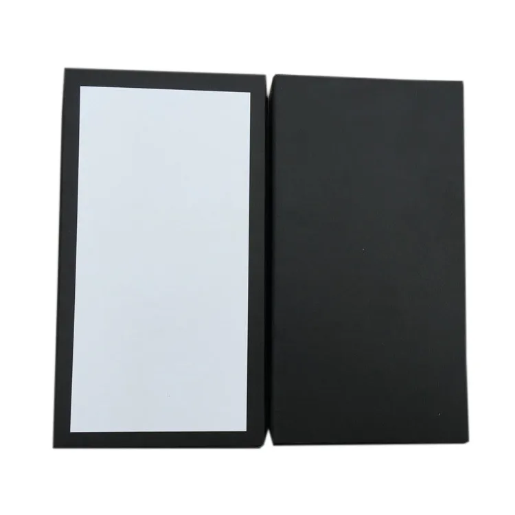 Boîtes d'emballage de cadeaux pour le rectangle portefeuille noir noir carte de papier du papier de vente au détail pour les bijoux de mode Taille 23 12 3293G