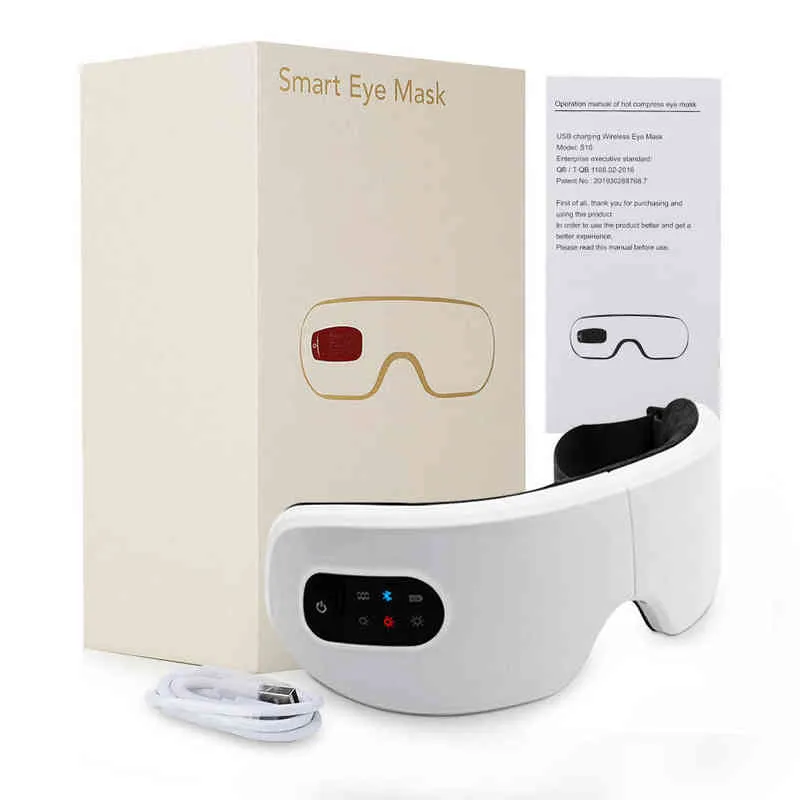 Smart 4D Eye Heating Massager Vibrator Compress Bluetooth Musice Care Anti Wrinkles Relieves Fatigue And Dark Circles 2101083014816