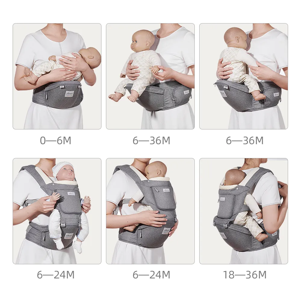 Sunveno Porte-bébé Ergonomique Siège de hanche pour bébé Porte-kangourou Sling Front Face Sac à dos Porte-bébé Voyage Activité Gear LJ200915