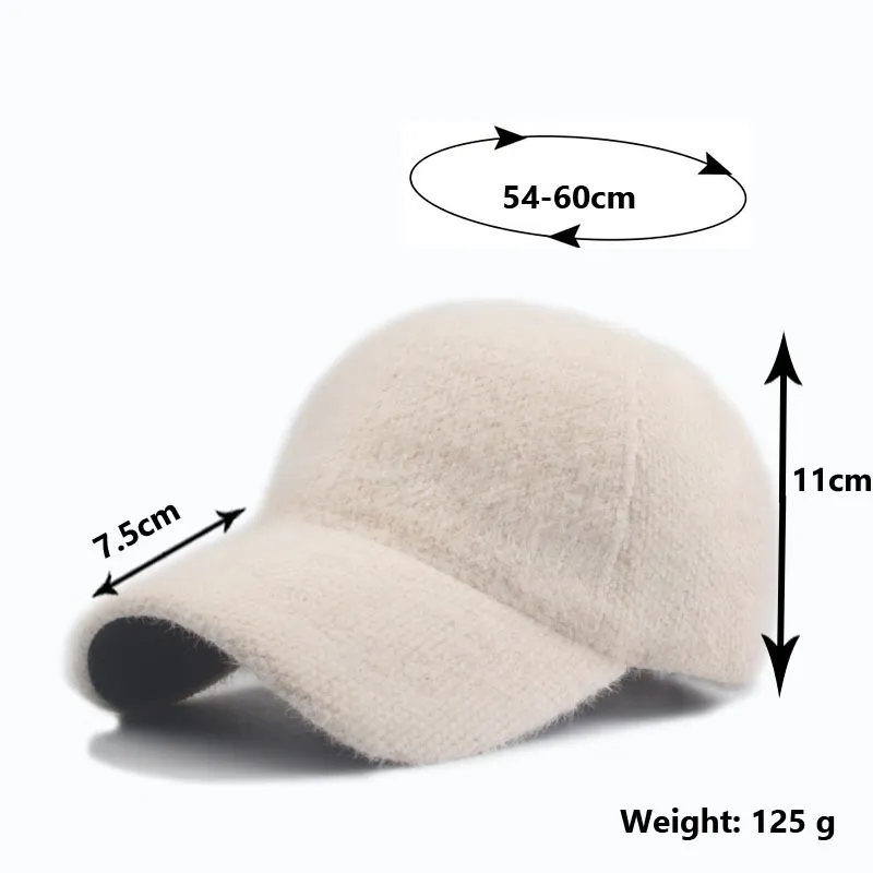 fashion brand high quality wool baseball cap Thicken Warm Pure color casquette hat Men Women hats whole 2010273593949
