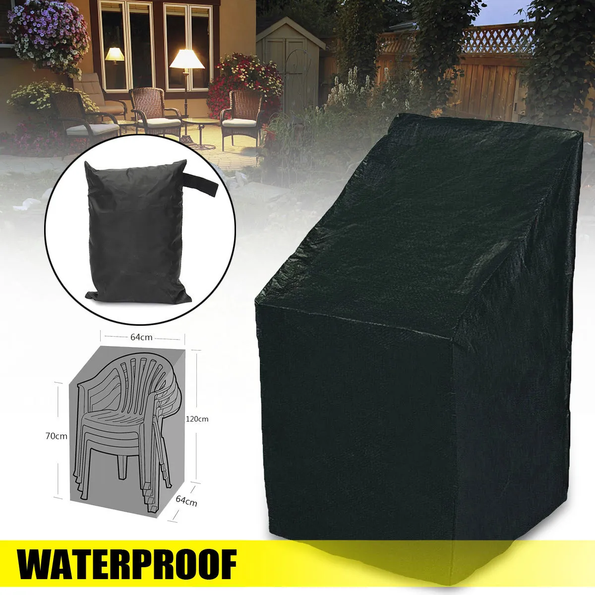 Jardin extérieur Parkland Patio Couverture étanche Meubles Couverture de pluie Chaise Canapé Protection Pluie Antipoussière Chaise empilable Couverture LJ201216