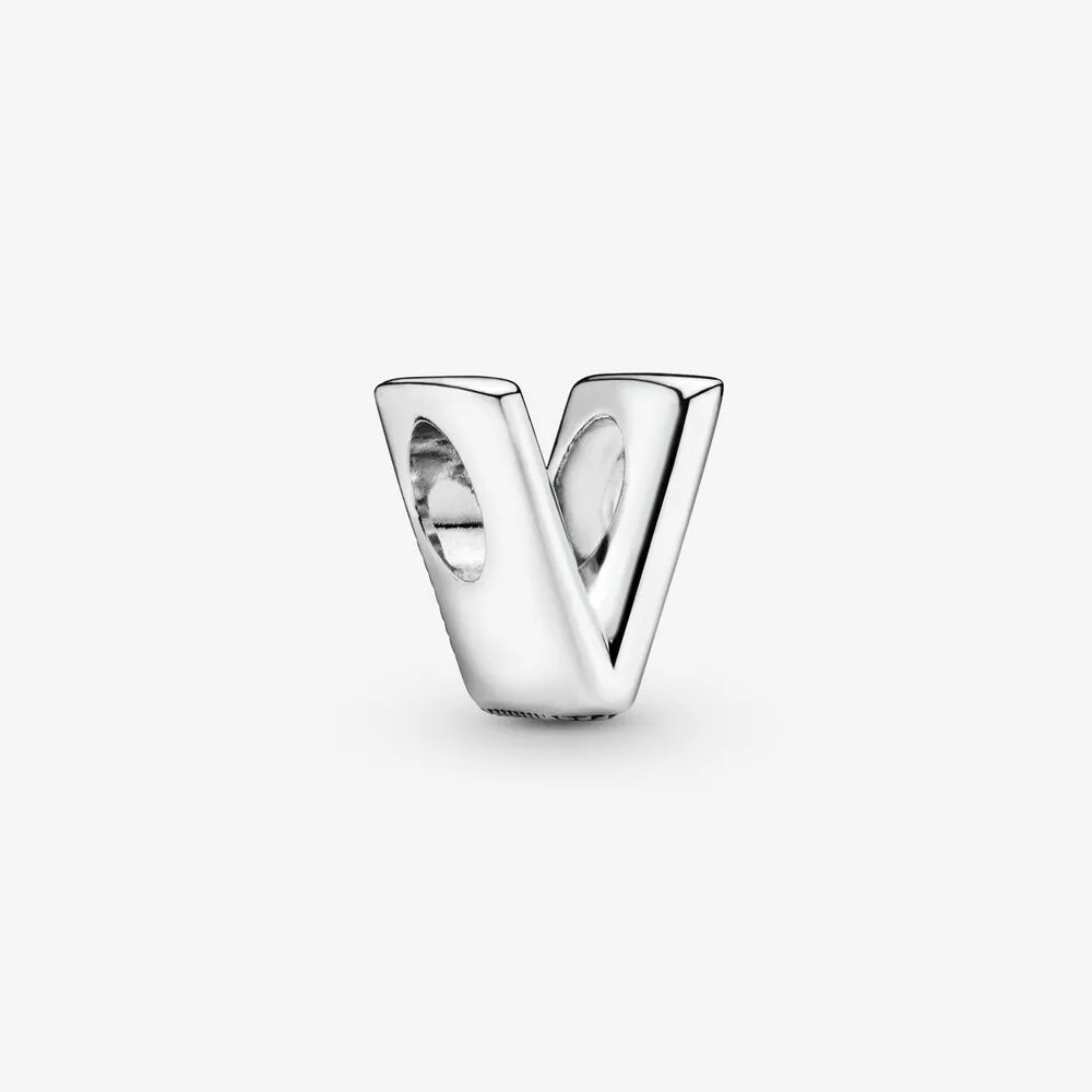 100% 925 Sterling Silver Letter G Alphabet Charms Fit Original European Charm Bracelet Fashion Women Wedding Jewelry Accessories279D