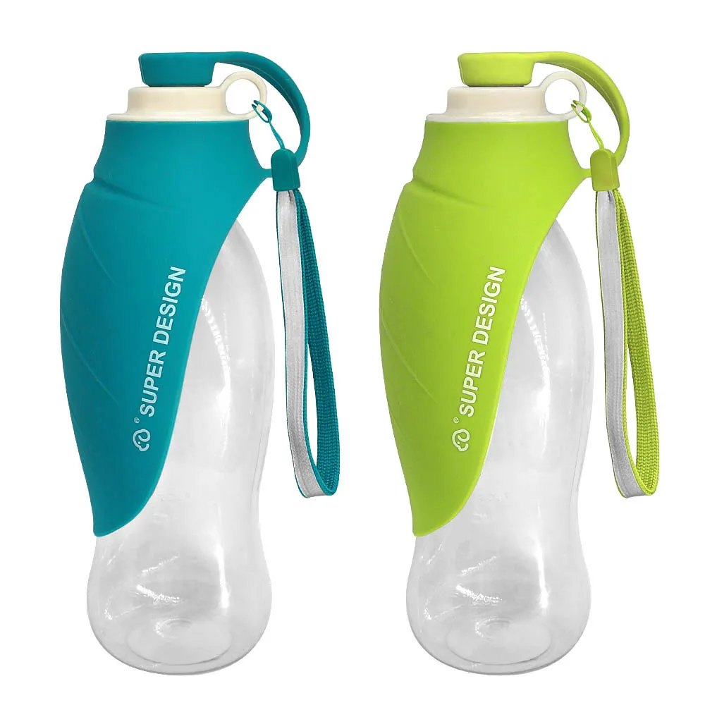 580 ml deporte portátil mascota perro botella de agua expandible silicona viaje tazón para cachorro gato bebiendo dispensador al aire libre Y200917