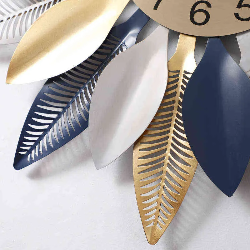 Grande horloge de mur d'art Design moderne Metal Nordic Creative Silent Luxury Wall Clock Room Reloj Pared Home Decoration DG50WC H4312350