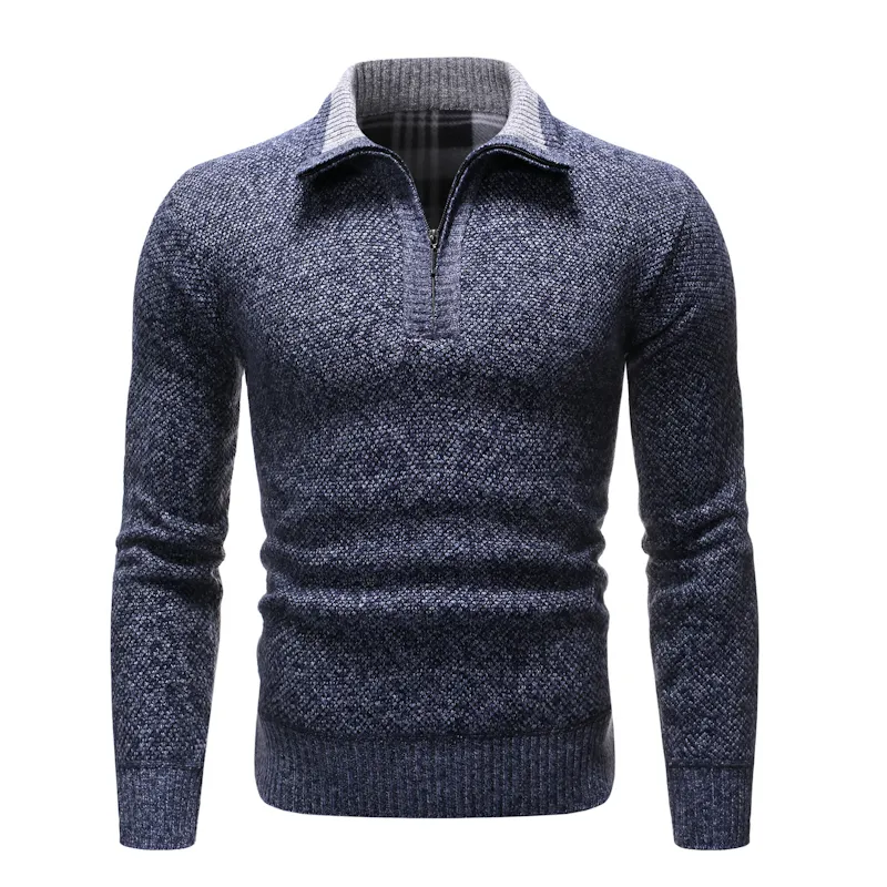NEGIZBER Autumn Winter Mens Sweater Solid Slim Fit Pullovers Men Sweaters Casual Thick Fleece Turtleneck Sweater Men 201221