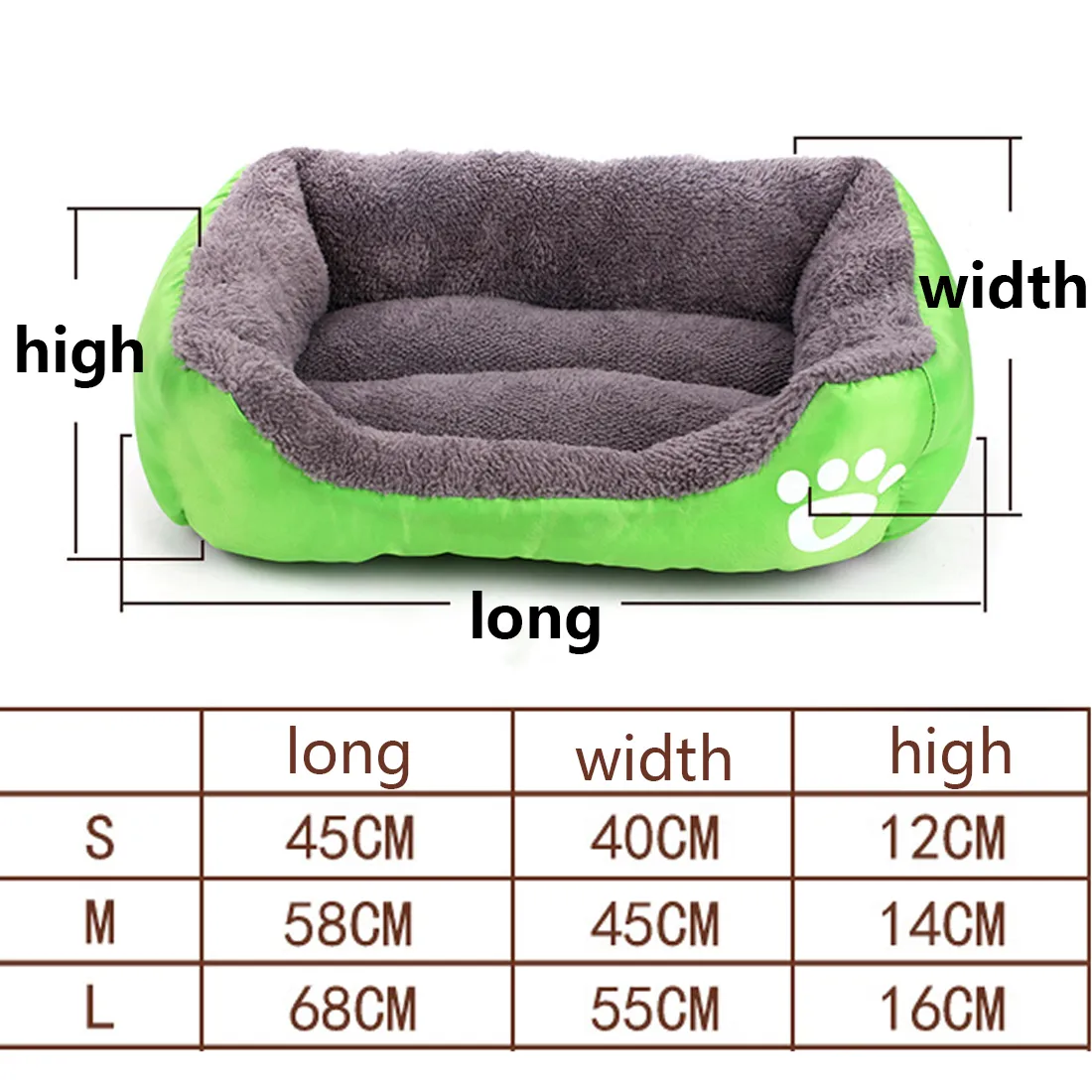 Bett Haustierbetten Sofas Wärmendes Fußabdruckhaus Weiches Nest Hundekörbe Herbst und Winter Warmer Zwinger für Katzenwelpen 201127