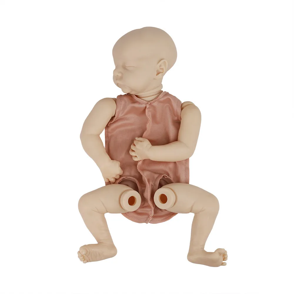 20 Zoll 51 cm realistische geborene Stoff-Reborn-Puppe unbemalt unvollendete Puppenteile DIY Blank Doll Kit LJ201125