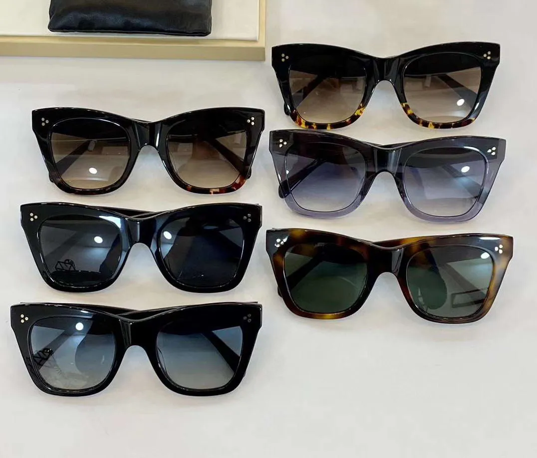Lunettes de soleil carrées noires œil de chat, verres gris S004, lunettes de soleil design pour femmes, Sonnenbrille des lunettes de soleil, nouveau avec boîte251B