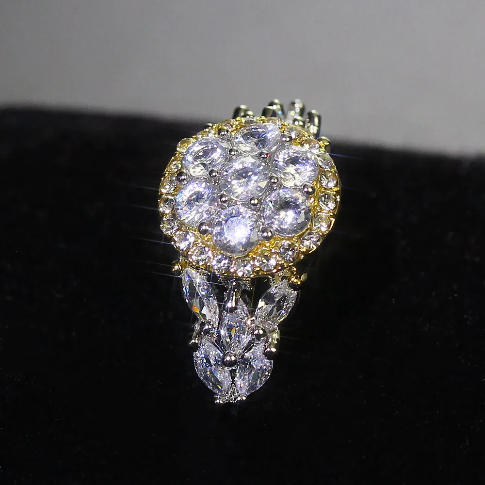 Bague de mariage en argent Sterling 925 véritable, en diamant CZ, style Pandora, en or 18 carats, bijoux de fiançailles pour femmes, 4330689