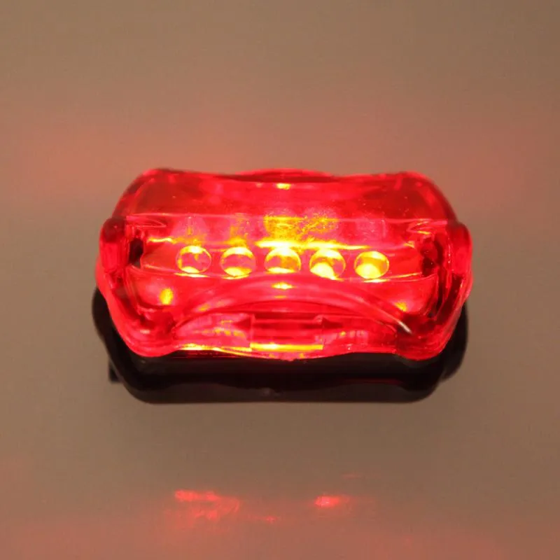 Waterproof 5 LED Headlight Tail Light Bicycle Highlight And Rear Tail Light Mountain Bike Warning Light TXTB1