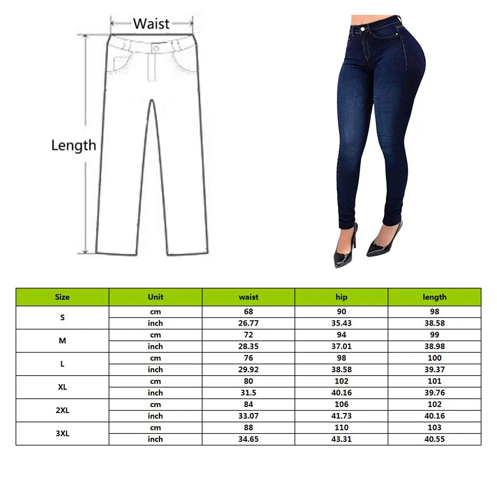 SFIT Denim Pencil Pants Stretch midja Kvinnor Jeans Ladies Skinny High-Rise Jeans Plus Size Women Wear Mom Jeans 201105