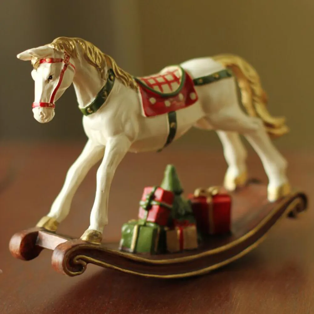 Ornament Creative Funny Beautiful Hobbyhorse Craft Hobbyhorse Figurines Miniatures For Home Store Kid Room Decoration Craft T200331