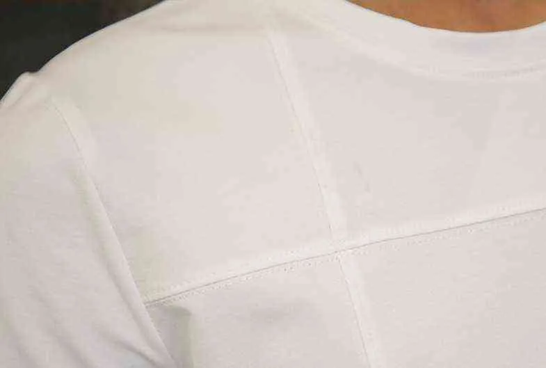 T-shirt met lange mouwen ronde kraag halve mouw wit overhemd jeugd mannen knappe jas pure kleur M-3XL G1222