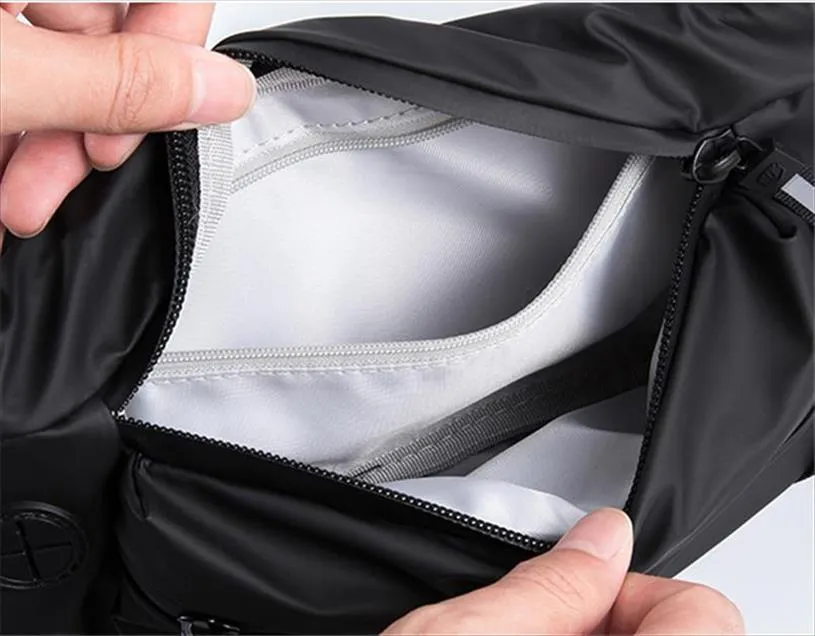 Bolsa de cintura impermeable para mujer hombre negro bolso bolso de bolsas de moda