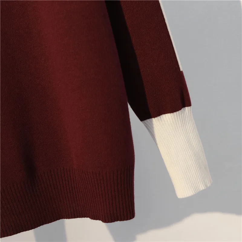 Mulher Camisola Suits Knit Casual Tracksuits Crewneck Pullovers + Calças elásticas de cordilhões Elastic Sets Sets Feminino Roupas 800E 60 T200702