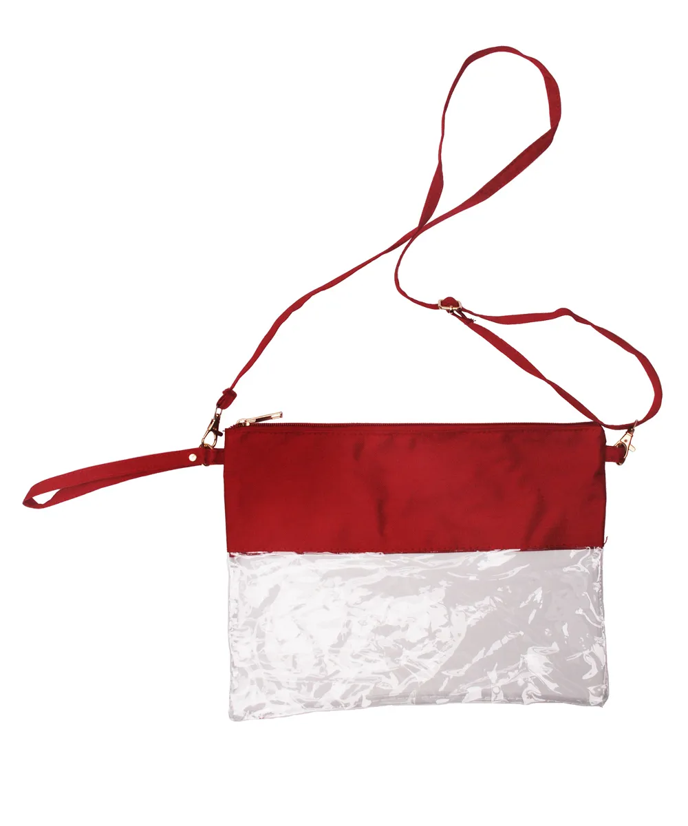 PVC Clear Cosmetic Bag USA Lokalny magazyn kolorowy torby makijażu stadionowe przezroczyste nadgarstek Domil106-1310y