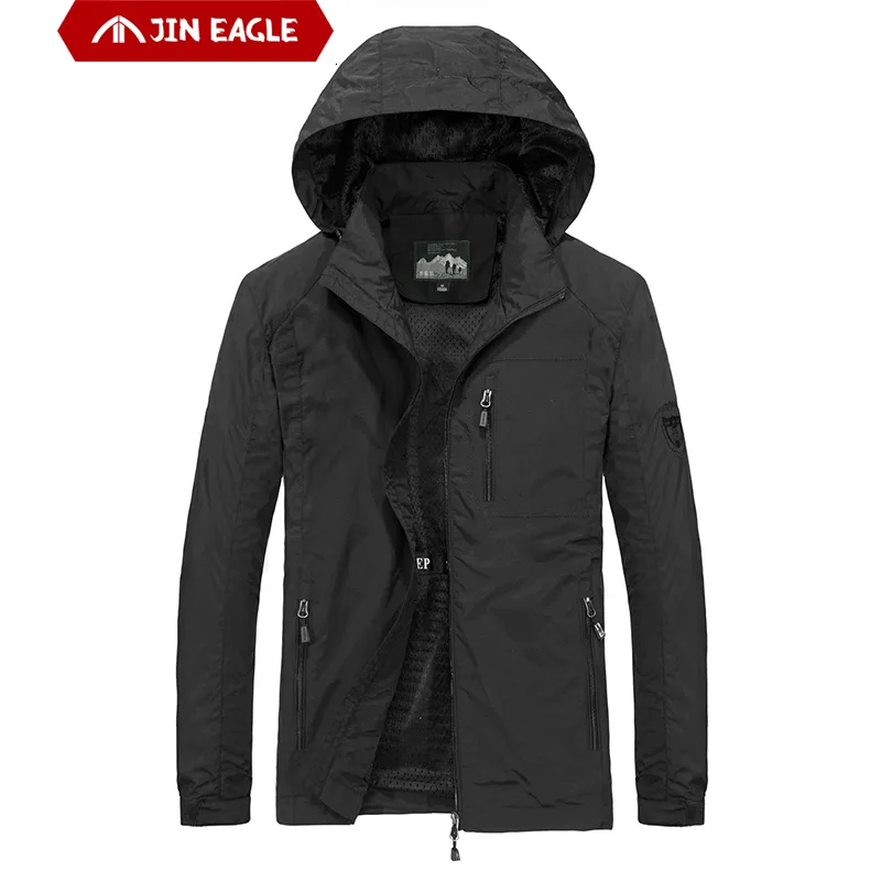 Military Hooded Water Proof Wind Breaker Casual Coat Male Clothing Men's Windbreaker Jackets Waterproof Autumn Jackets Men 201128