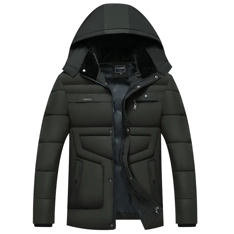 Nouveau style hiver chaud mode manteau d'hiver à capuche hommes 20 degrés épais chaud hommes veste d'hiver parka vêtements d'extérieur streetwear T200117