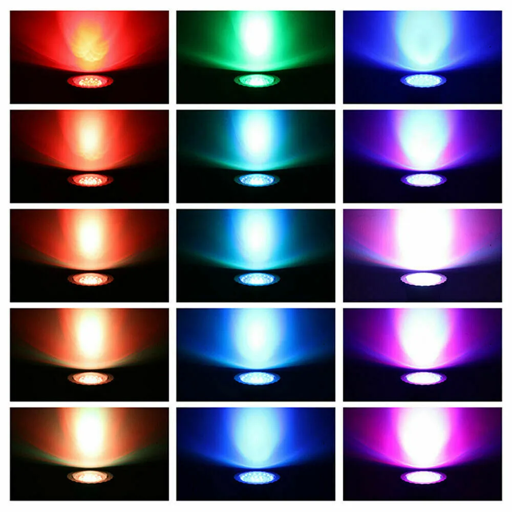 WAKYME 4 light Underwater Spot Light RGB 36 LED Waterproof IP68 Swimming Pool Fountains Pond Water Garden rium Y200917