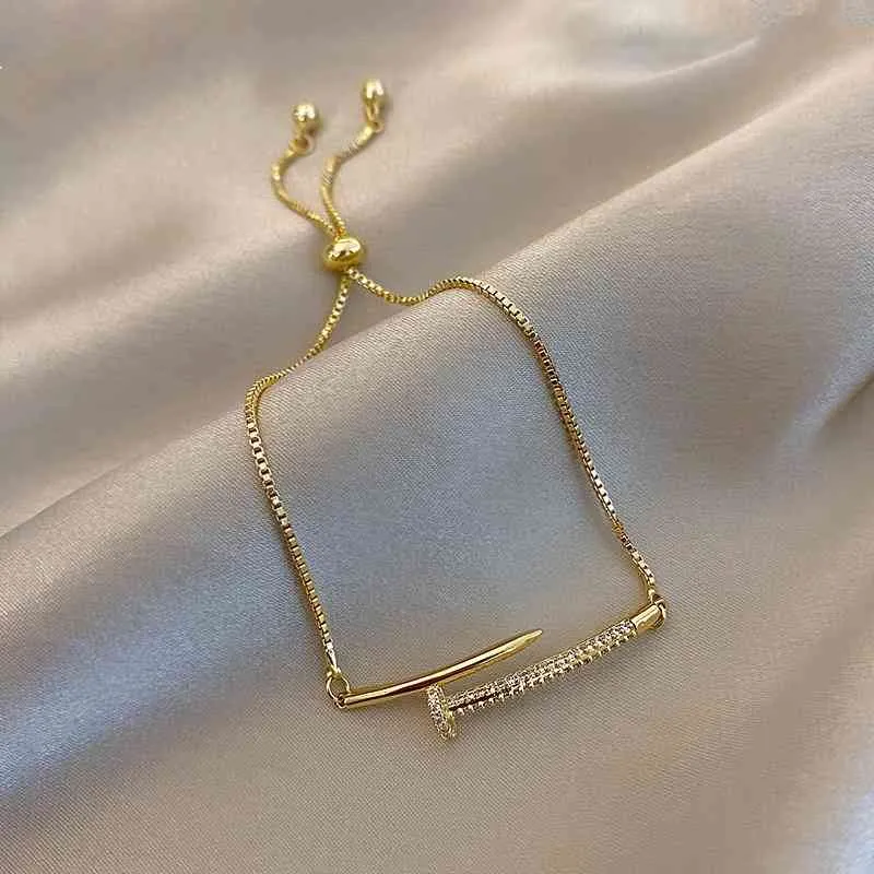 Gioielli di moda placcati in oro reale 14k Zircone micro-intarsiato Braccialetti eleganti donna Festa di festa Braccialetti di lusso quotidianiQO6O