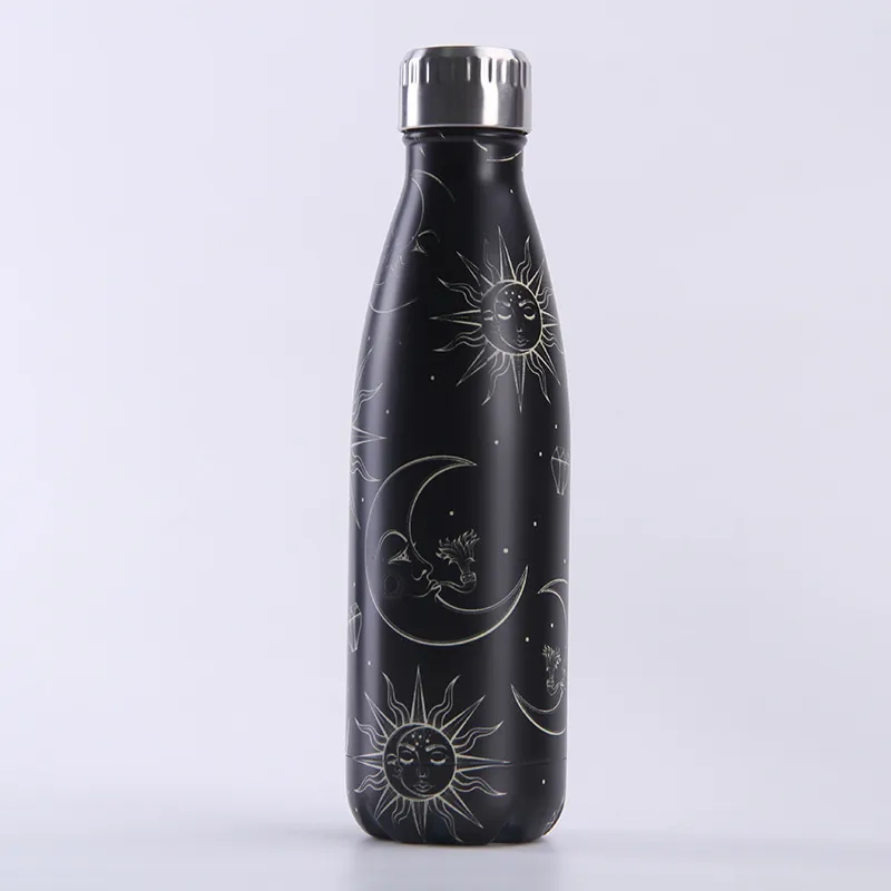 104-107 Bottiglia personalizzata in acciaio inossidabile thermos d'acqua Tazza isolata sottovuoto Bicchieri da viaggio a doppia parete Borraccia sportiva 201127