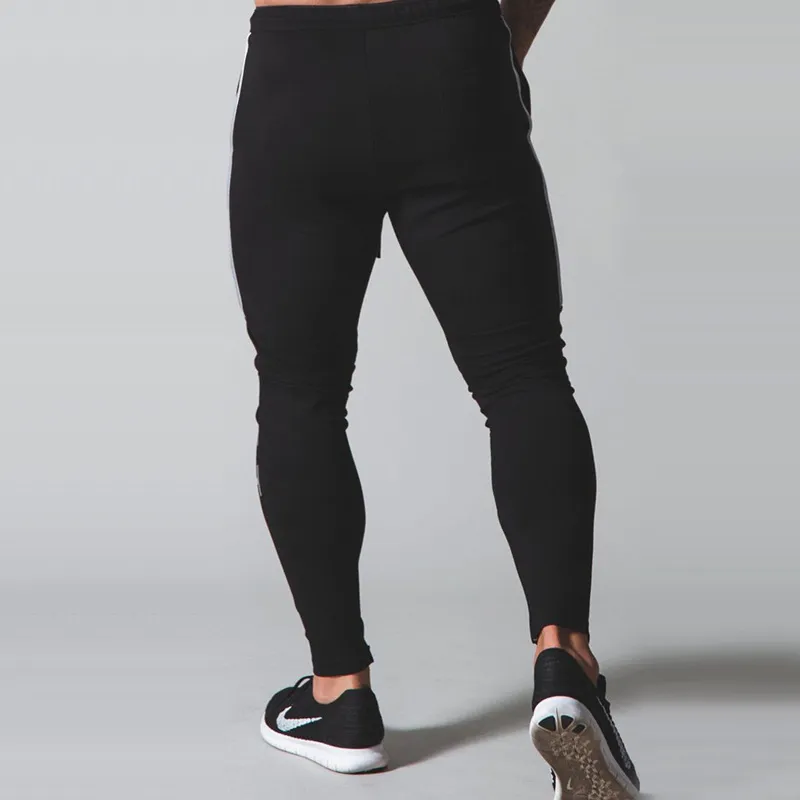 Новые пробежки брюки мужские спортивные спортивные штаны бегущие брюки мужчины Joggers хлопковые трексуры тонкие подходящие брюки бодибилдинг брюк 20к10 201006