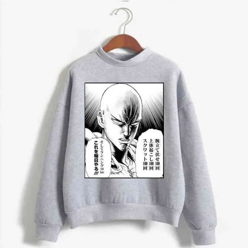 Felpa con cappuccio Felpa ONE PUNCH MAN Saitama Stampa Costume Cosplay Anime Donna/Uomo Top H1227