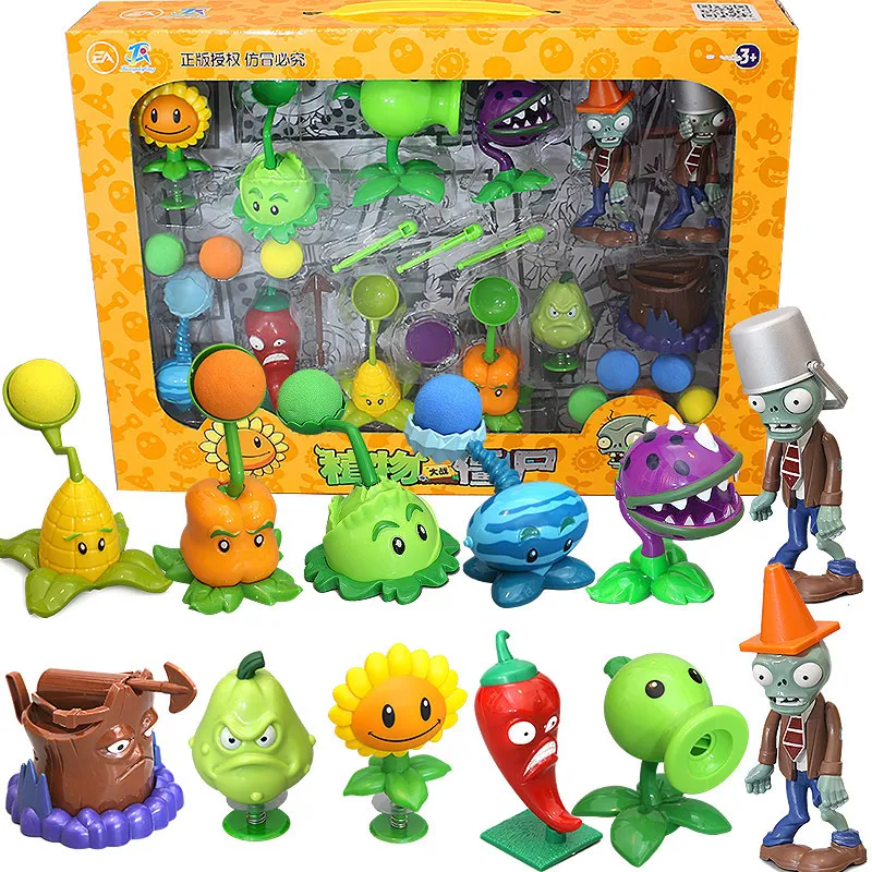 Grandes plantes authentiques vs toys zombies 2 ensemble complet de garçons soft silicone figuring enfants039s poupées enfants anniversaire jouet gift2652424