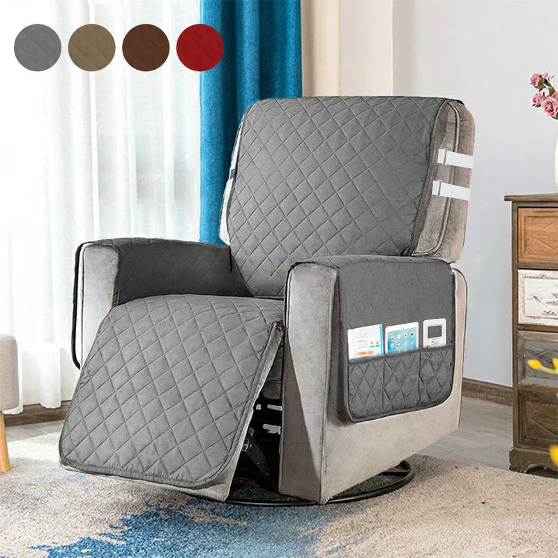 Fauteuil inclinable housse tapis animal canapé housses de protection anti-dérapant lavable canapé couverture côté poche fauteuil jeter 220302