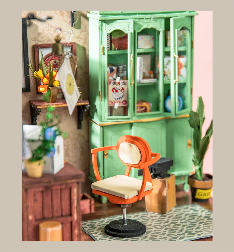 Robotime Nouvelle Arrivée DIY Jimmy's Studio Maison de Poupée avec Meubles Enfants Adulte Miniature Maison de Poupée Kits en Bois Jouet DGM07 LJ200909