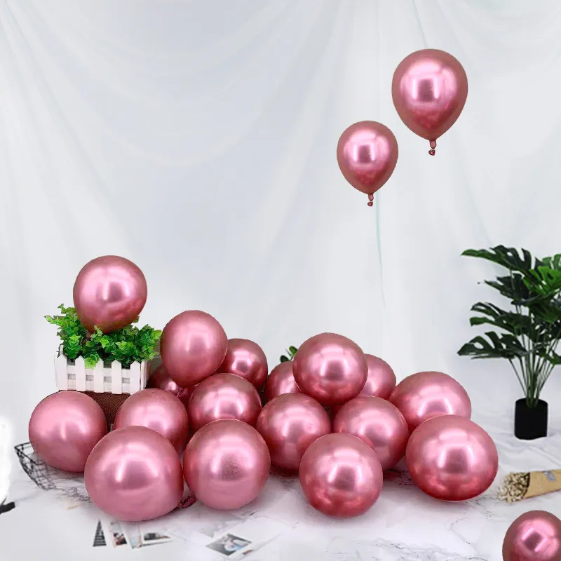 Chrome Gold Rose Pastel Baby Pink Balloons Garland Arch Kit 4D Balloon For Birthday Wedding Christmas Party Decor 220217