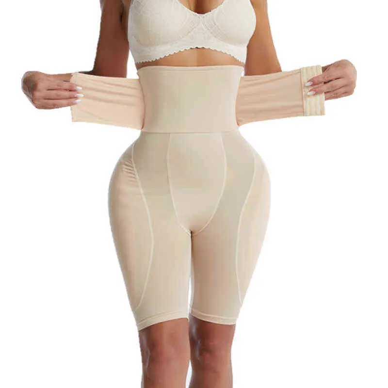 Fake Ass Butt Lifter Enhancer Thigh Trimmer Control Pantie Hip Pads High Waist Trainer Shapewear with Hook Body Shaper 2201151038747