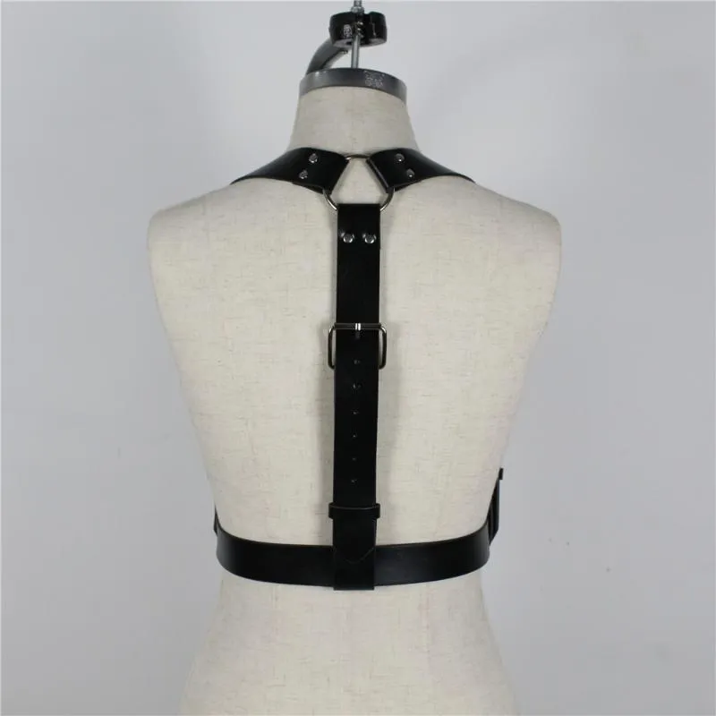 Belts UYEE Pu Leather Sexy Belt Lingerie For Adult Adjustable Body Bondage Cage Bra Harness Suspender Rave Waist Wide Strap LB-009214I
