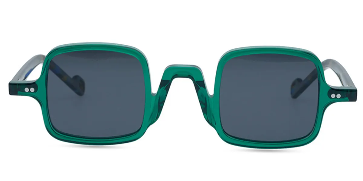 Hommes lunettes de soleil femmes Vintage cadre carré lunettes de soleil gris vert foncé lentille lunettes coréen rétro mode lunettes nuances avec Box2438