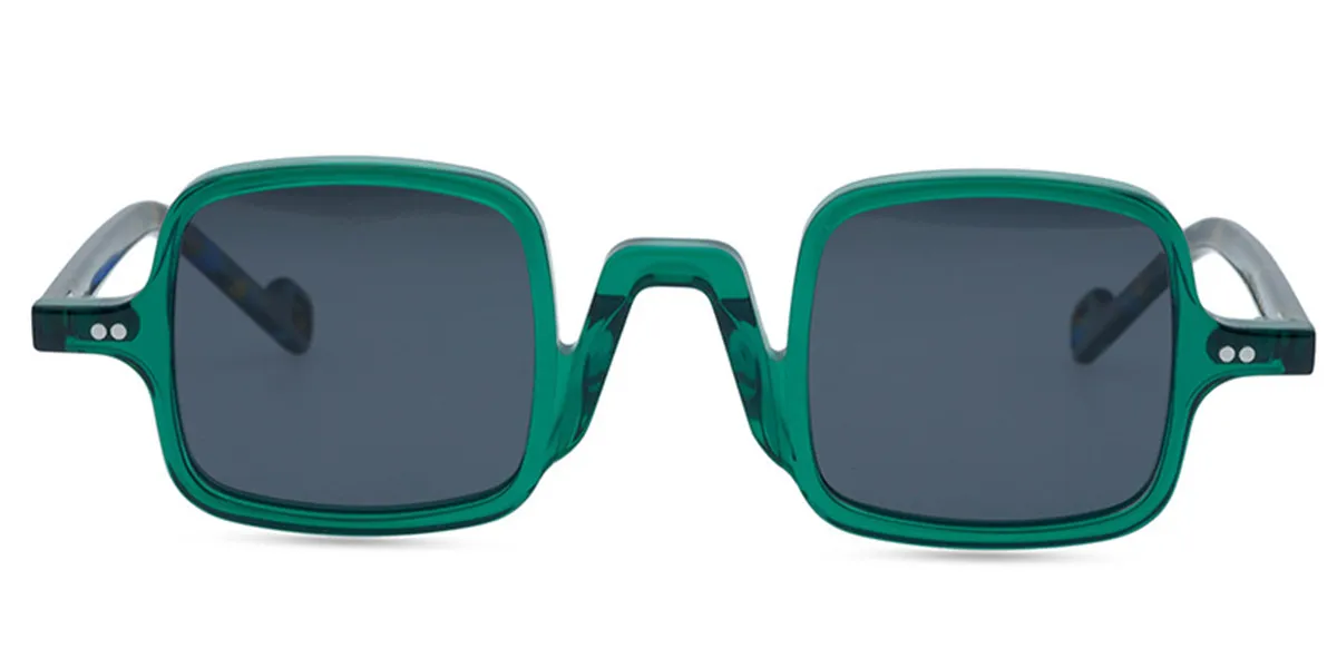 Mannen zonnebrillen vrouwen vintage vierkante frame zonnebril grijs donkergroene lens bril Koreaanse retro mode bril tinten met box223r