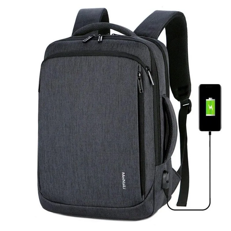 Bärbar dator ryggsäck mens manliga ryggsäckar affärs anteckningsbok mochila vattentät rygg pack USB laddningspåsar reser bagpack1236x