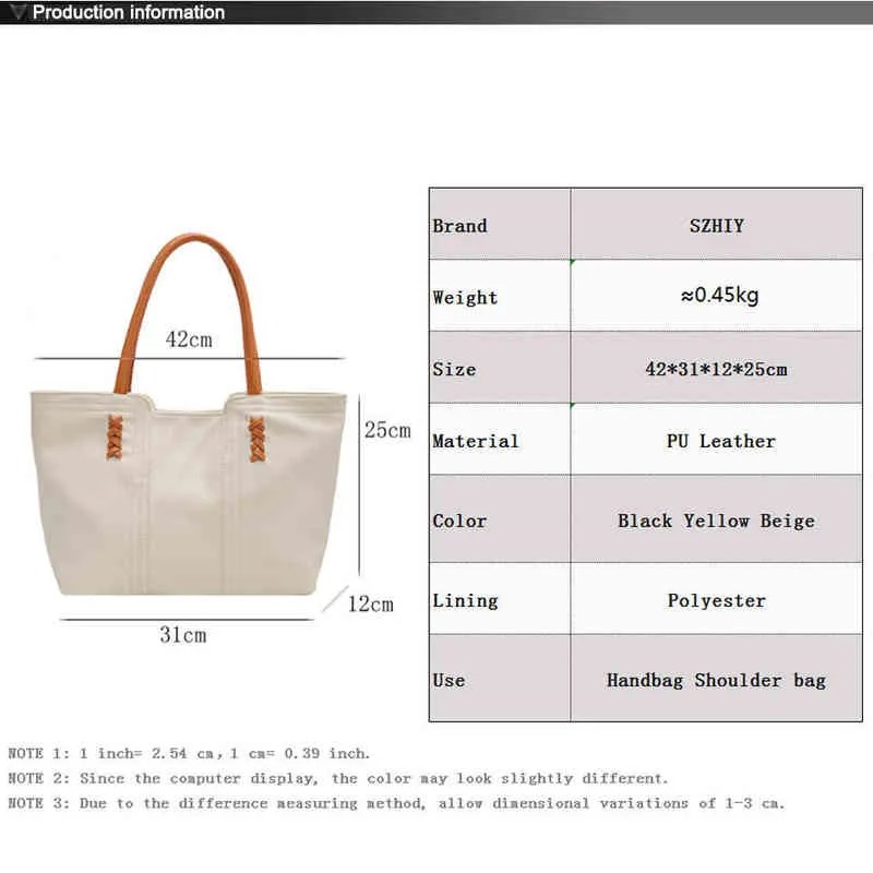 Bolsas de compras Mano casual para mujeres Diseñador Bolsa de asas Sac Fourre Tout Femme Bolso Grande Viaje Sólido Hombro suave Clásico Nuevo 220309